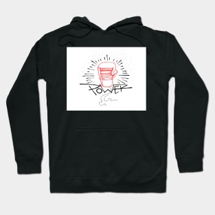 Power word and boxing glove illustration Hoodie